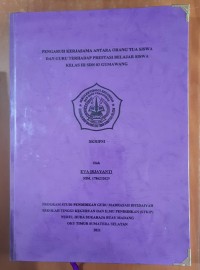 Image of Pengaruh Kerjasama Antara Orang Tua Siswa dan Guru Terhadap Prestasi Belajar Siswa Kelas III SDN 03 Gumawang