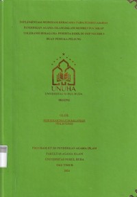 Image of Implementasi Moderasi Beragama pada Pembelajaran Pendidikan Agama Islam dalam Membentuk Sikap Toleransi Beragama Peserta Didik di SMP Negeri 3 Buay Pemuka Peliung