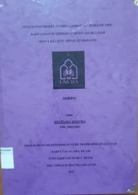 Image of Penerapan Model pembelajaran Kooperatif Tipe Make a Match terhadap Motivasi Belajar Siswa Kelas IV SDN 01 Gumawang