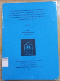 Image of Analisis Efektivitas Penggunaan Ice Breaking dalam Motivasi Belajar Peserta Didik pada Mata Pelajaran Pendidikan Agama Islam Kelas XI Akuntansi dan Keuangan Lembaga (AKL) SMK Negeri 01 Buay Madang