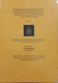 Image of Pengaruh Penerapan Metode Pembelajaran Self Organized Learning Environment (SOLE) Melalui Pendekatan Santifik Terhadap Hasil Belajar Peserta Didik Pada Mata Pembelajaran Ekonomi Kelas X di MAN 1 OKU Timur