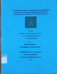 Image of An Analysis of Student's Javanese Language Interference in Pronunciation English at the Fourth Semester of English Education Program of Nurul Huda University