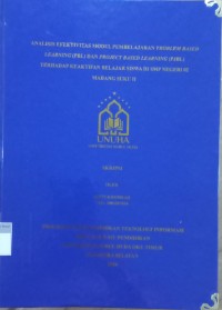 Image of Analisis Efektivitas Model Pembelajaran Problem Based Learning (PBL) dan Project Based Learning (PBJL) Terhadap Keaktifan Belajar Siswa di SMP Negeri 02 Madang Suku II