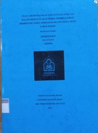 Image of Upaya Meningkatkan Kreativitas Guru PAI dalam Menggunakan Media Pembelajaran Berbentuk Video Animasi di MA YPI Darul Huda Lubuk Harjo