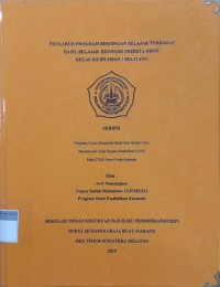 Image of Pengaruh Program Bimbingan Belajar Terhadap Hasil Belajar Ekonomi Peserta Didik Kelas XII IPS SMAN 1 Belitang