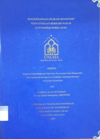 Image of Pengembangan Aplikasi Repository Perpustakaan Berbasis Web di Universitas Nurul Huda