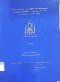 Image of Pembuatan Sistem Informasi Peminjaman dan Pengembalian Proyektor Berbasis Web di Unoversitas Nurul Huda