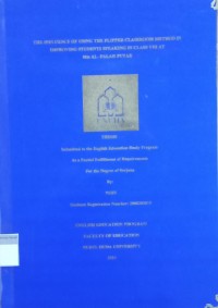 Image of The Influence of Using the Flipped Classroom Method in Improving Students Speaking in Class VIII at MTs Al Falah Putak