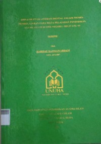 Image of Impelmantasi Literasi Digital dalam Proses Pembelajaran pada Mata Pelajaran Pendidikan Agama Islam di SMK Negeri 1 Belitang III