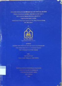 Image of Analisis Pendapatan Peternak Sapi Potong Sistem Perkandangan di Desa Negeri Agung Jaya Kecamatan Buay Pemuka Peliung Kabupaten OKU Timur
