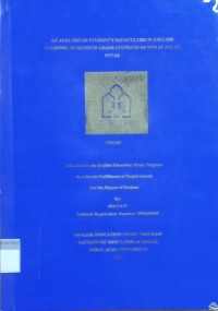 Image of An Analysis of Student's Difficulties in English Learning of Seventh Grade Students of MTs Al Falah Putak