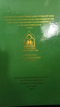 Image of Pengembangan Media Pembelajaran Interaktif Book Creator Mata Pelajaran PAI Dan Budi Pekerti Materi Meneladani Nama Dan Sifat Allah SWT Di Kelas VII SMP PGRI Sumber Agung