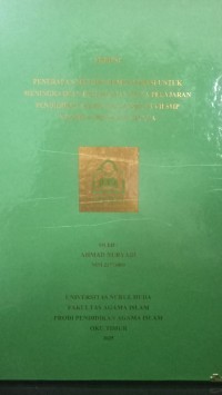 Image of Penerapan Metode Demonstrasi Untuk Meningkatkan Pemahaman Mata Prelajaran Pendidikan Agama Islam Kelas VII SMP Negeri 01 Belitang Mulya