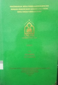 Image of Pengembangan Media Pembelajaran Kartu Uno Berbasis Problem Based Learning ( PBL ) Untuk siswa Tingkat Sekolah Dasar