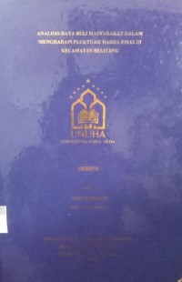 Image of Analisis Daya Beli Masyarakat Dalam Menghadapi fluktuasi Harga Emas Di Kecamatan Belitang