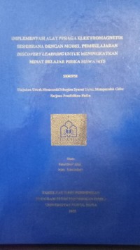 Image of Impelementasi Alat Peraga Elektromagnetik Sederhana dengan Model Pembelajaran Discovery Learning untuk Meningkatkan Minat Belajar Fisika Siswa MTs