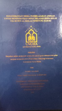Image of Pengembangan Media Pembelajaran Animasi untuk Meningkatkan Minat Belajar Siswa Kelas VII.I di MTs Al-Ikhlas Pemetung Basuki