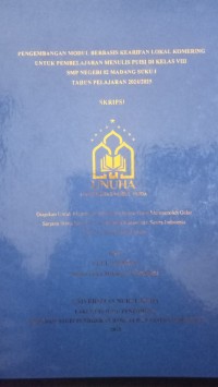 Image of Pengembangan Modul Berbasis Kearifan Lokal Komering Untuk Pembelajaran Menulis Puisi di Kelas VIII SMP Negeri 02 Madang Suku I Tahun Pelajaran 2024/2025