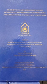 Image of Pengembnagan E-LKPD Berbasis Deep Learning Menggunakan Live Worksheets untuk Pembelajaran Teks Tanggapan di Kelas VII SMPN 2 Buay Madang Timur