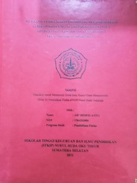 Image of Penerapan Pembelajaran Gelombang Mekanik Berbasis Laboratorium Virtual (phET SIMULATION) Untuk Meningkatkan Kemampuan Analisis Siswa Kelas VIII SMP NU Bumirahayu
