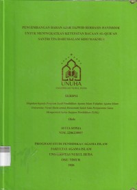 Image of Pengembangan Bahan Tajwid Berbasis Handbook Untuk Meningkatkan Ketepatan Bacaan Al-Quran Santri TPA Darussalam Sido Makmur