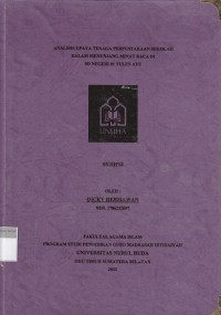 Image of Analisis Upaya Tenaga Perpustakaan Sekolah dalam Menunjang Minat Baca di SD Negeri 01 Tulus Ayu