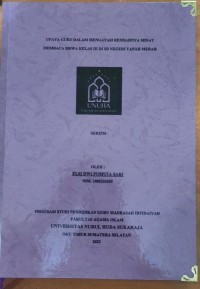 Image of Upaya Guru Dalam Mengatasi Rendahnya Minat Membaca Siswa Kelas III di SD Negeri Tanah Merah