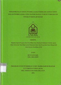 Image of Pengembangan Media Pembelajarn Berbasis Google Sites Dalam Pembelajaran Ipas Materi Bagian Tubuh Tumbuhan di Tingkat Sekolah Dasar