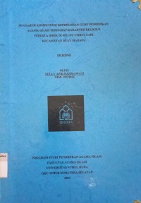 Image of Pengaruh Kompetensi Kepribadian Guru Pendidikan Agama Islam Terhadap Karakter Relegius Peserta Didik di MTs NU Umbul Sari Kecamatan Buay Madang