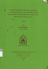 Image of Implementasi Pembelajaran Qowa'idul Fiqhiyah untuk Meningkatkan Nalar Santri terhadap Fiqih Kontemporer di Madrasah Diniyah Al Umami Pondok Pesantren Nurul Huda Sukaraja