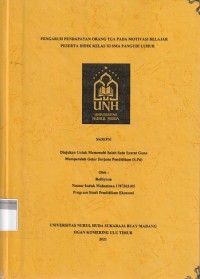 Image of Pengaruh Pendapatan Orang Tua pada Motivasi Belajar Peserta Didik Kelas XI SMA Pangudi Luhur