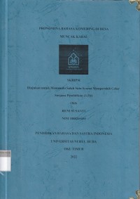 Image of Pronomina Bahasa Komering Di Desa Muncak Kabau